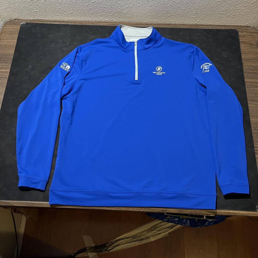 Peter Millar Pullover Men Strausbaugh 2X Quarter Zip Golf Financial Country Club